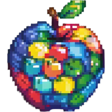 simple colorful apple emoji