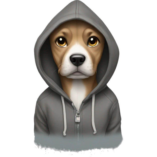 dog wearing a hoodie emoji