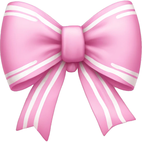 Pink bow with white details  emoji