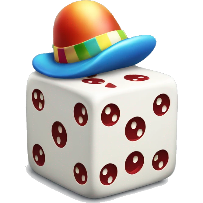 dice with clown emoji