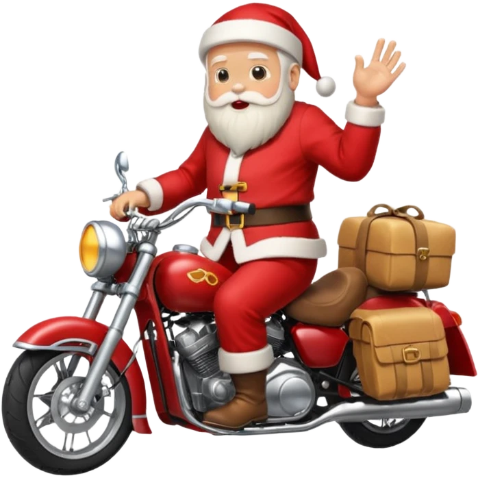 Santa on a motorcycle emoji