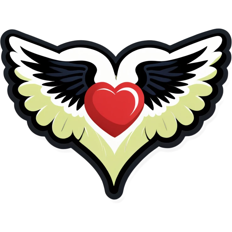 Heart with wings emoji