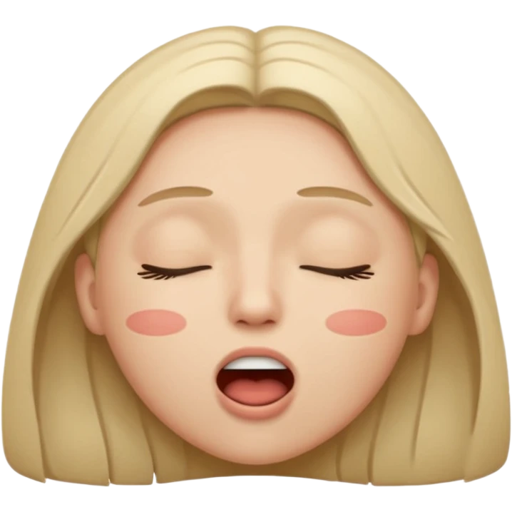 A person closed eyes with his mouth open emoji