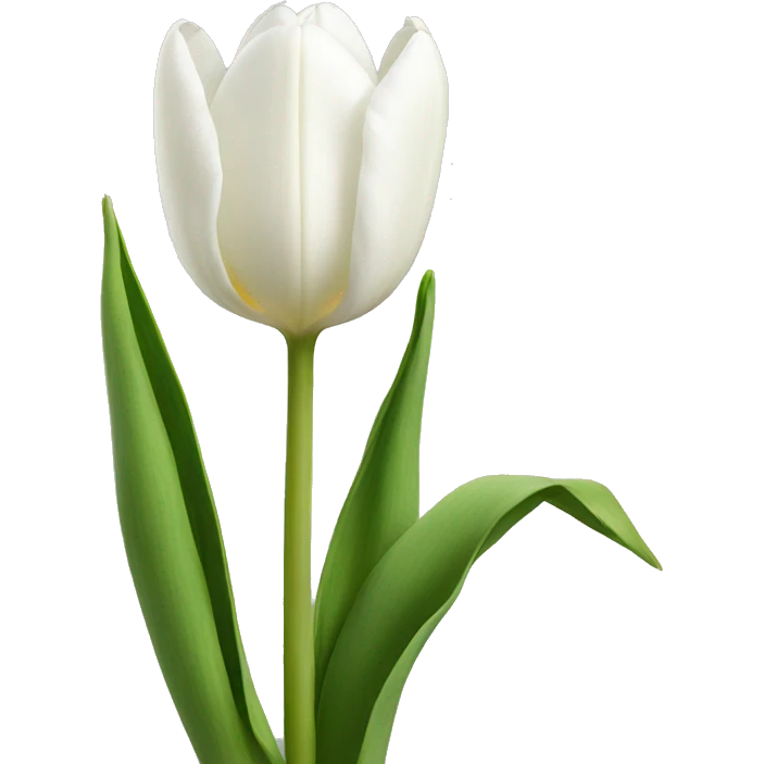 White Tulips with stem emoji