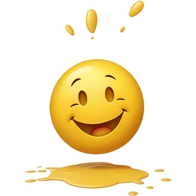 Smiley throwing up on the floor emoji