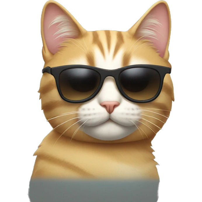 Cat with sunglasses emoji