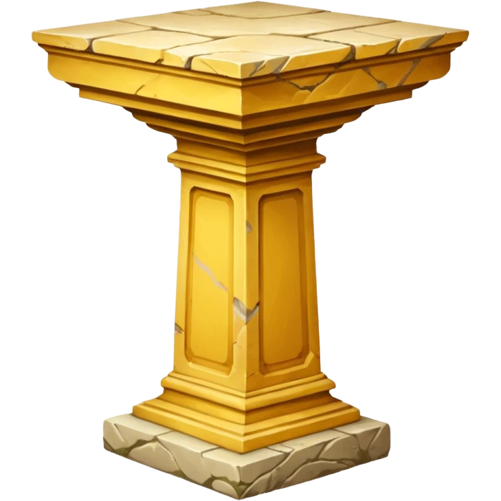 Greek yellowish old ish pedestal that’s not too long a bit short. Only 1 pedestal emoji