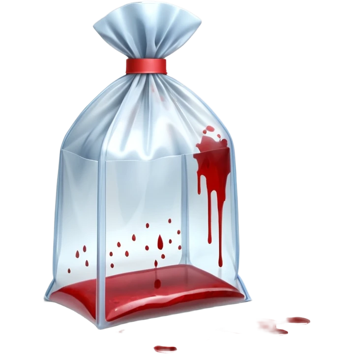 3D render ofForensic Evidence inside a clear plastic evidence bag, sterile lighting, forensic crime scene aesthetic, plastic reflection. emoji