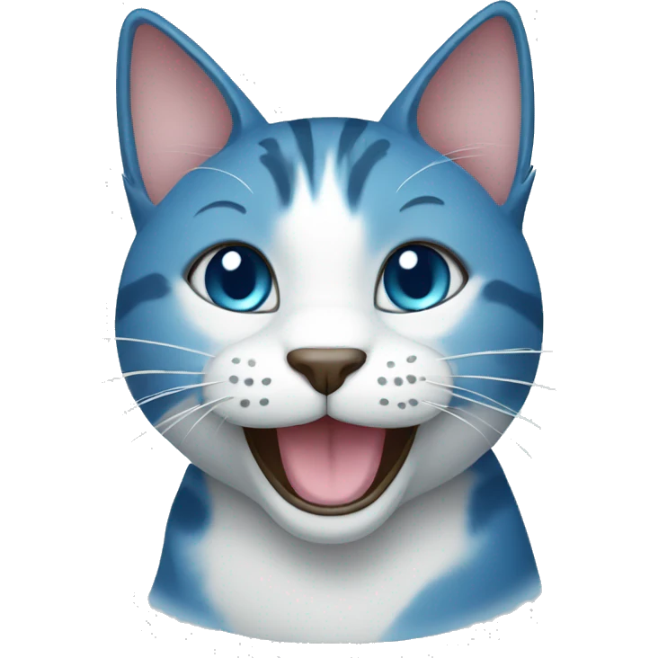 BLUE SMILING CAT emoji