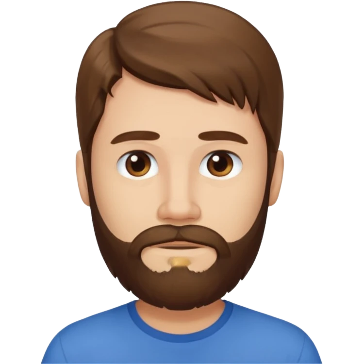 long hair bearded man shirt emoji