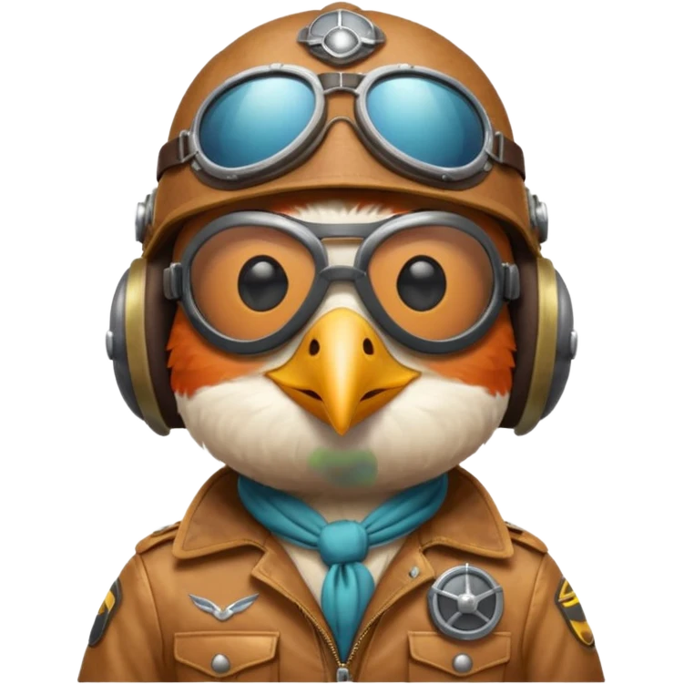 Singing bird pilot emoji