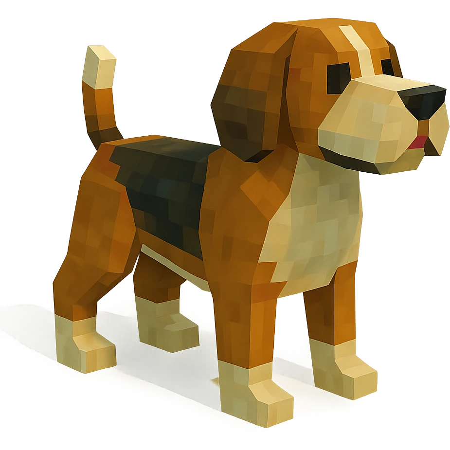 dog low poly 3d style emoji
