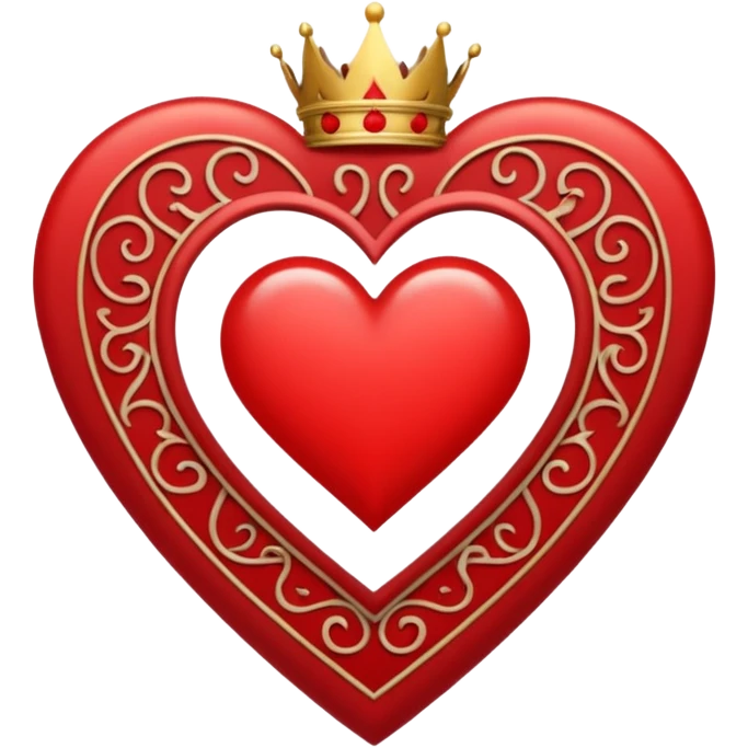 Coração que remeta a rainha de copas  emoji