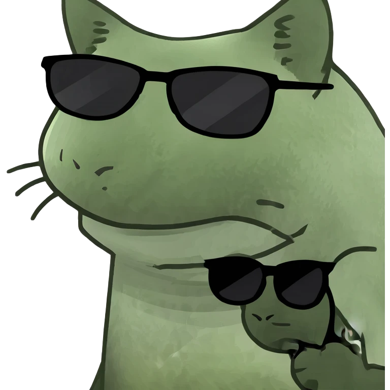 Cat with sunglasses emoji