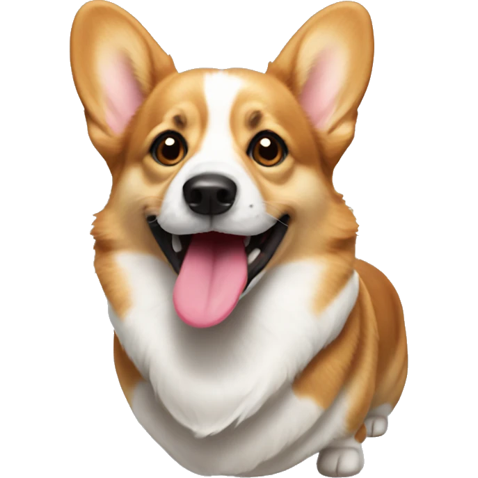 Corgi with tongue  emoji