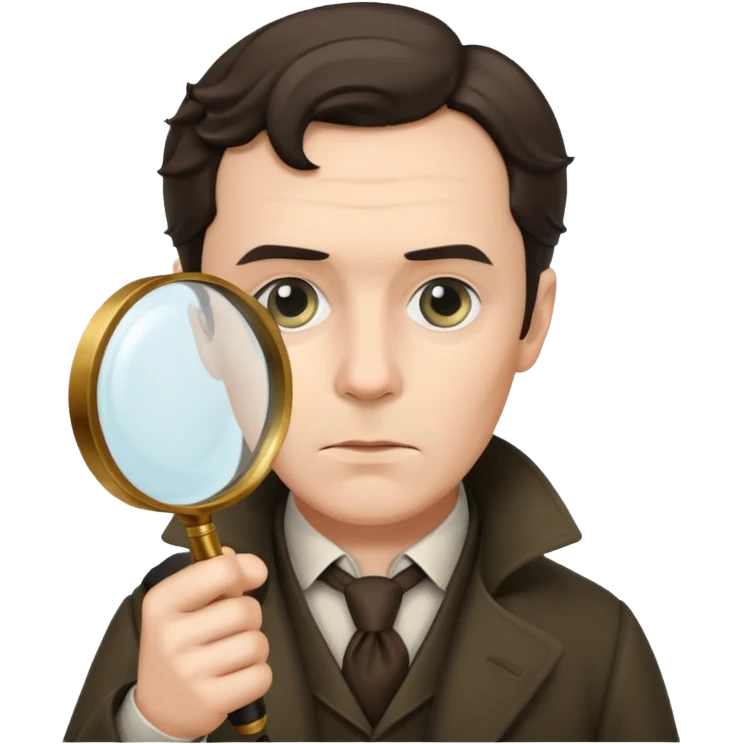 sherlock holmesholding magnifying glass emoji