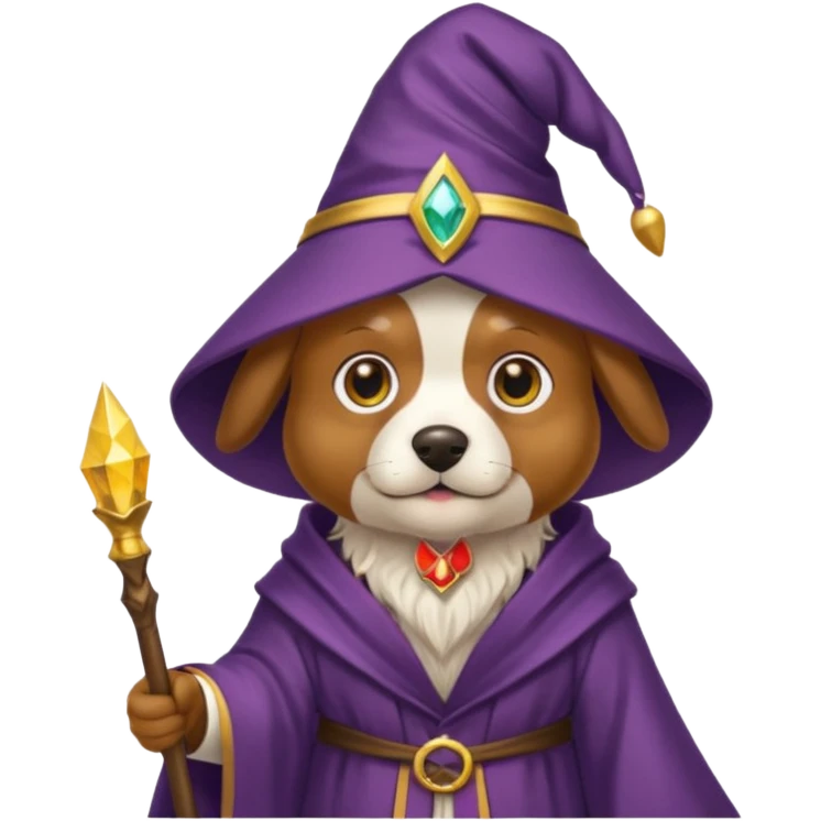 Dog wizard emoji