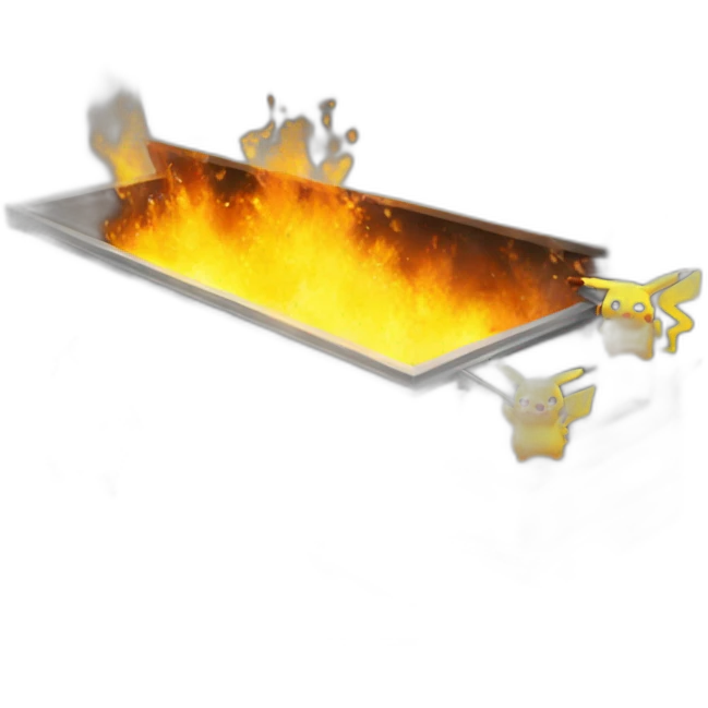 dumpster fire pikachu emoji