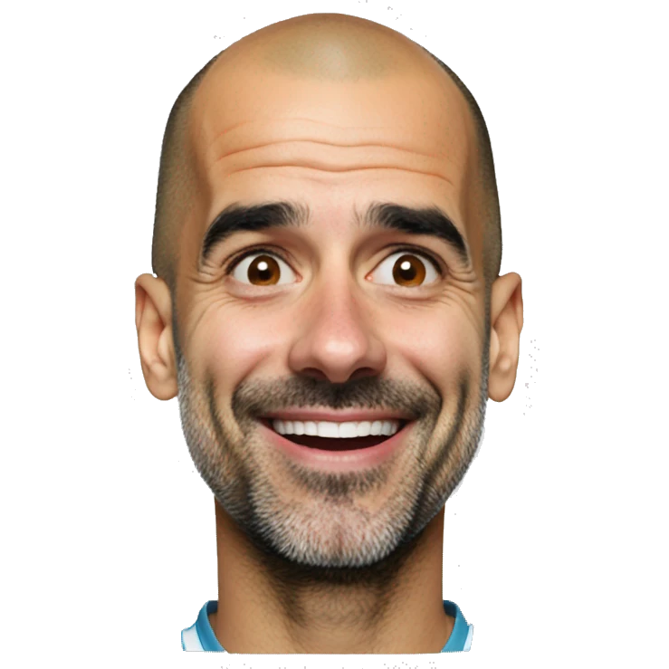 pep guardiola riendo emoji