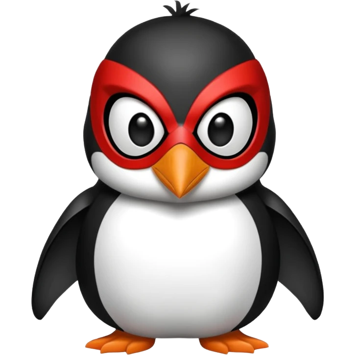 Penguin spiderman without a cape and without a suit emoji