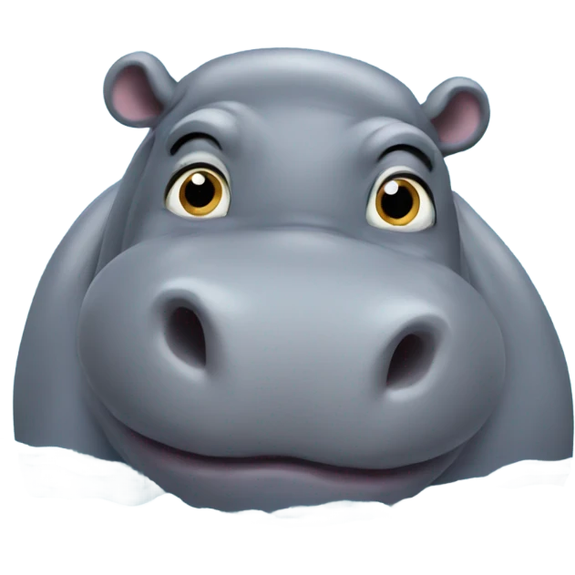 hippo swimming emoji
