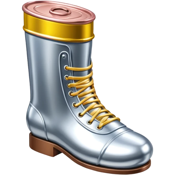 Jeff Koons style spam can shoe sculpture  emoji