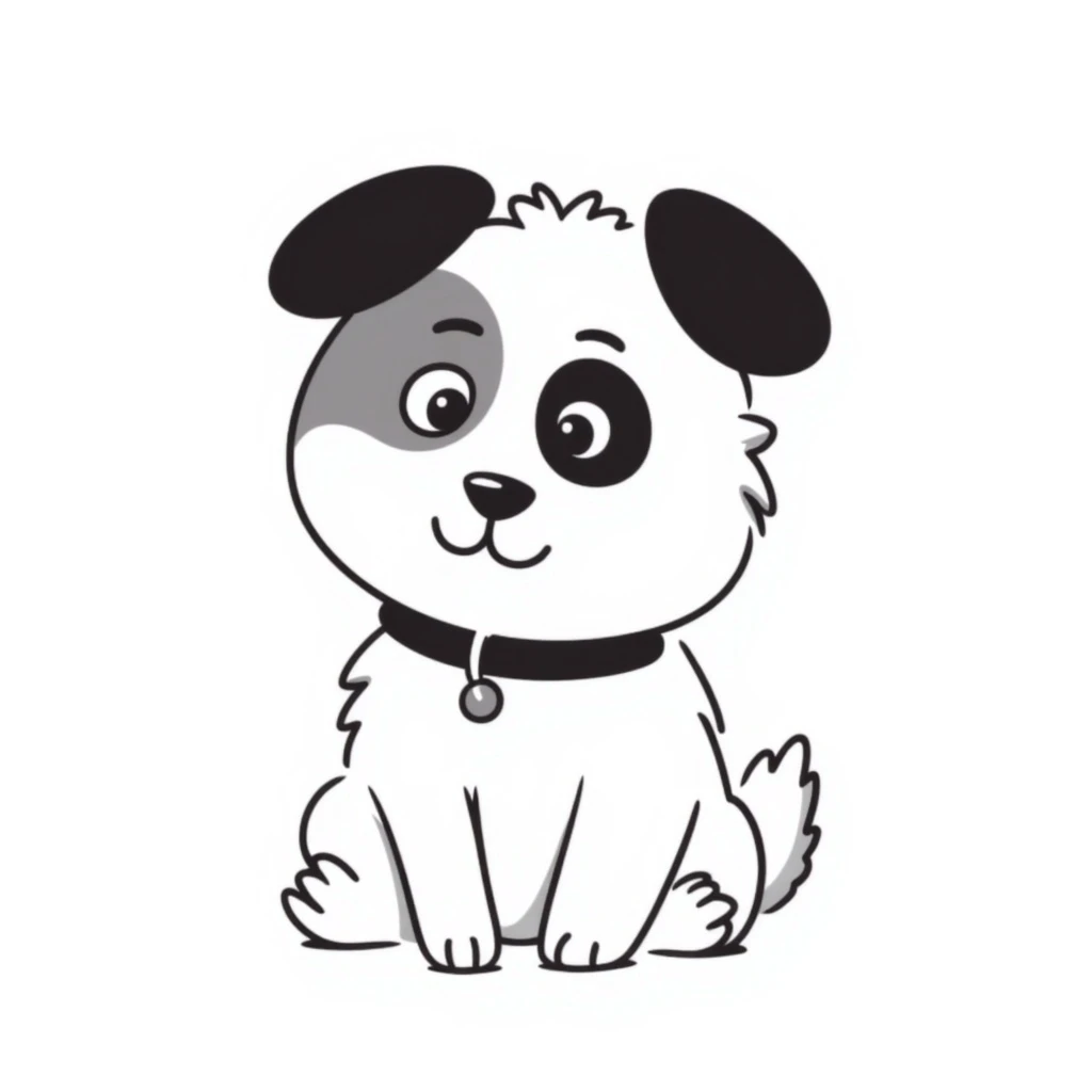 A cute fluffy dog emoji