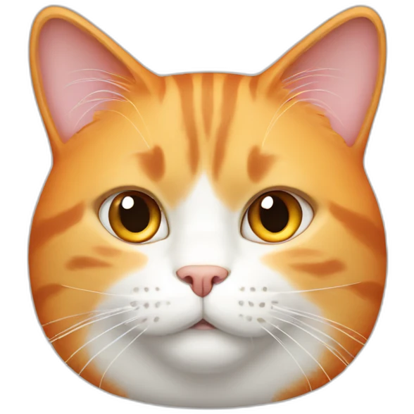 orange and white fat cat emoji