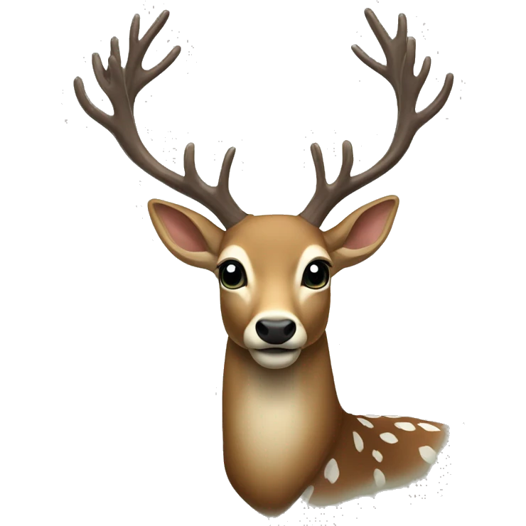 Riendeer wearing a reath  emoji