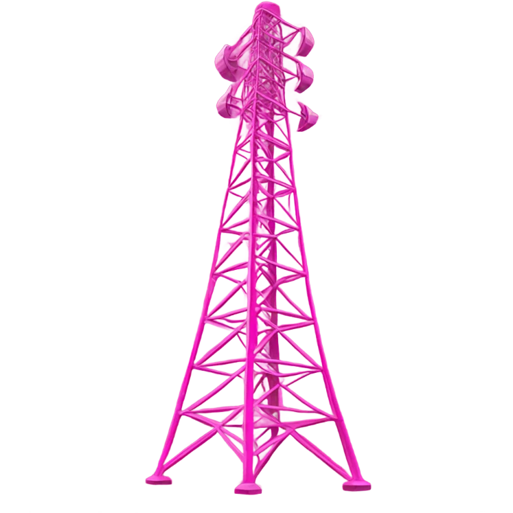 pink radio tower emoji