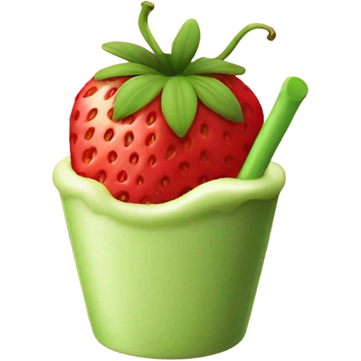 Strawberry matcha  emoji