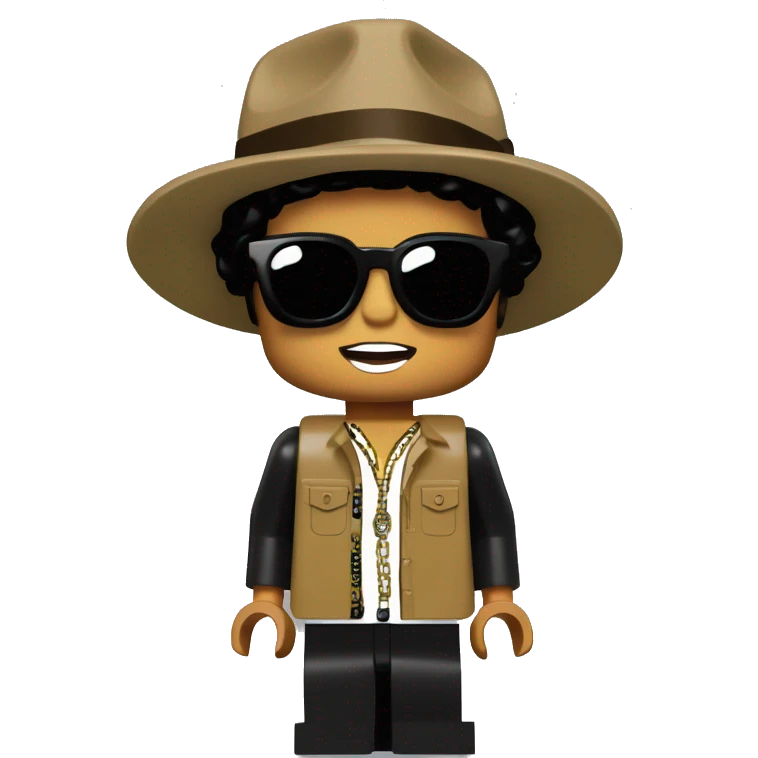 BRUNO MARS lego full body emoji