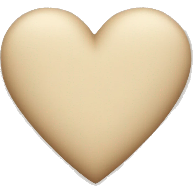beige heart  emoji