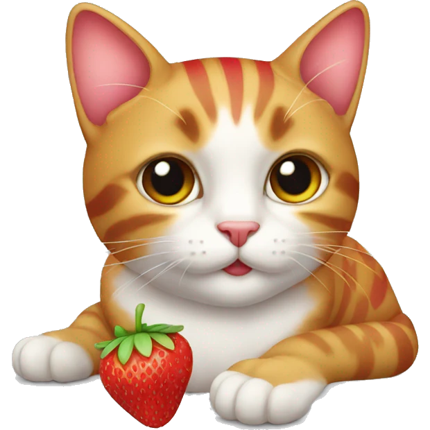Cat strawberry emoji
