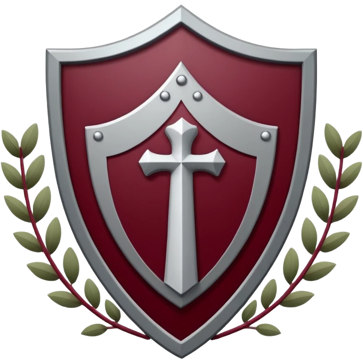 

"A modern shield-shaped logo divided into maroon and grey quarters, featuring three upward-pointing white pillars or beams with circular dots at the top, symbolizing strength, protection, and unity."
(Bangalore Trilife hospital logo)
 emoji