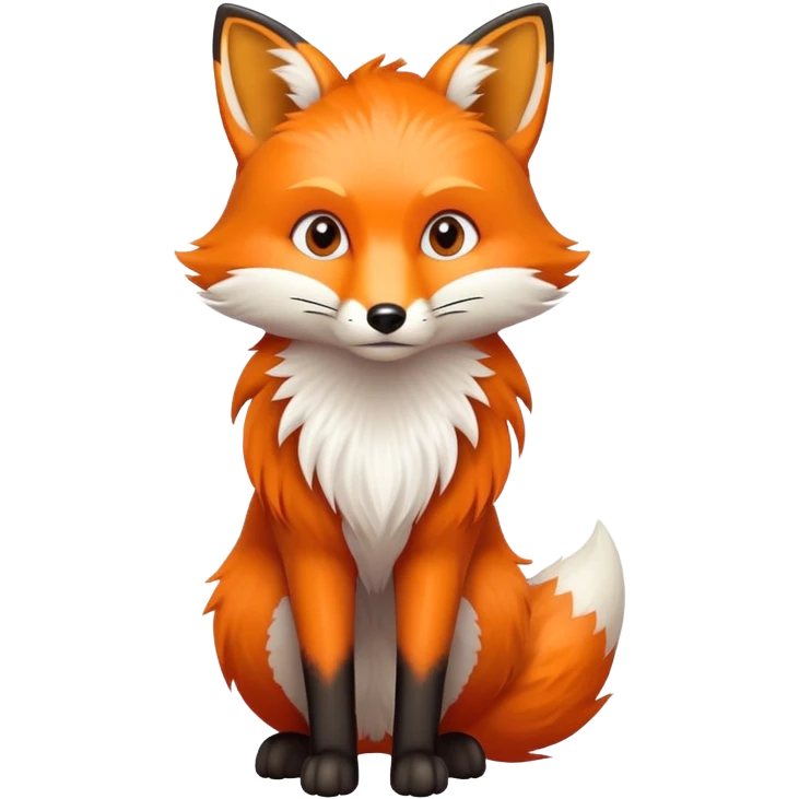 Fox with cut of tail emoji