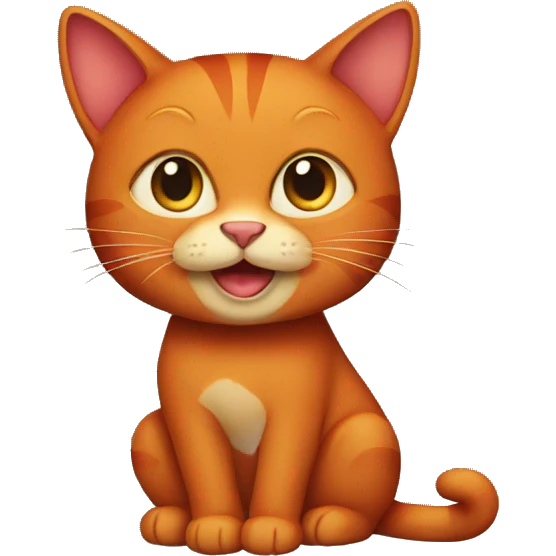 A Red cat emoji