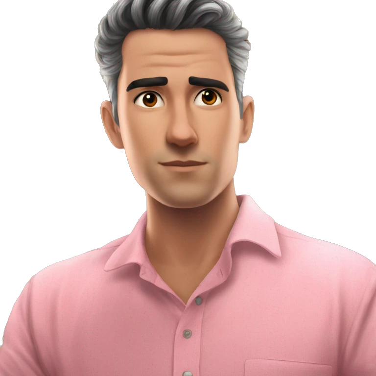 cool dude in pink shirt emoji