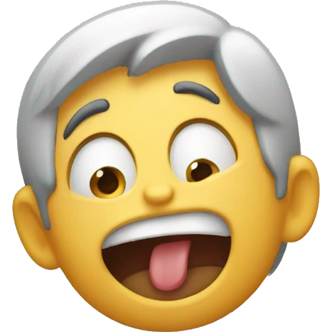 a hungry guy yawning emoji