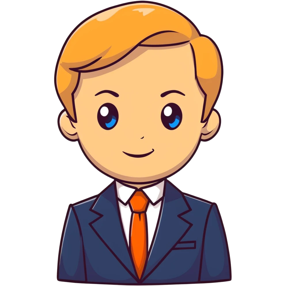 Russian leader with serious expression, short blonde hair, blue eyes, in formal suit emoji