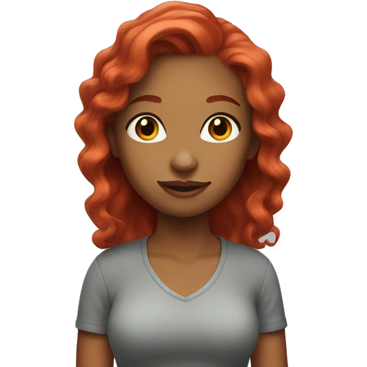 woman red hair cute emoji