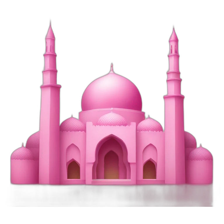 Mosque, basic shades of pink emoji