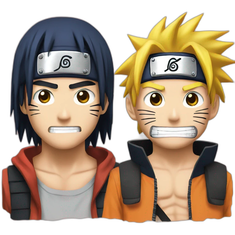 Naruto et Luffy emoji