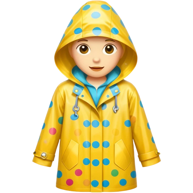 polka dot raincoat emoji