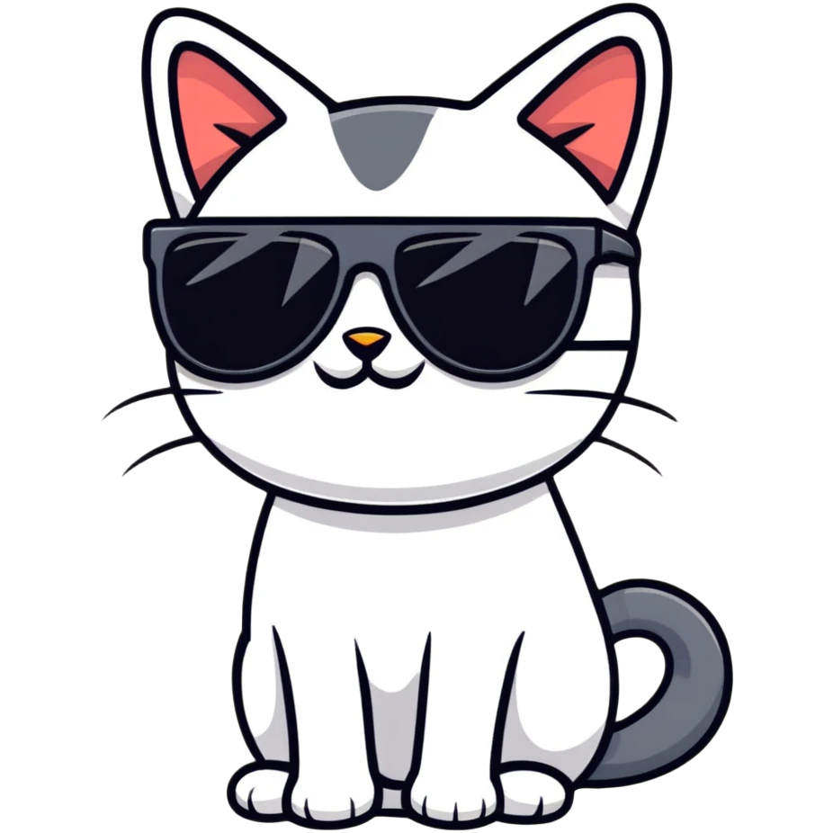 Cat with sunglasses emoji