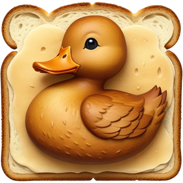 duck made of gluten bread emoji