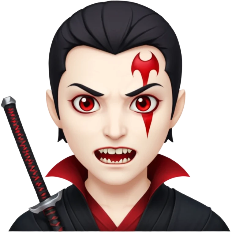 Vampire with katana. emoji