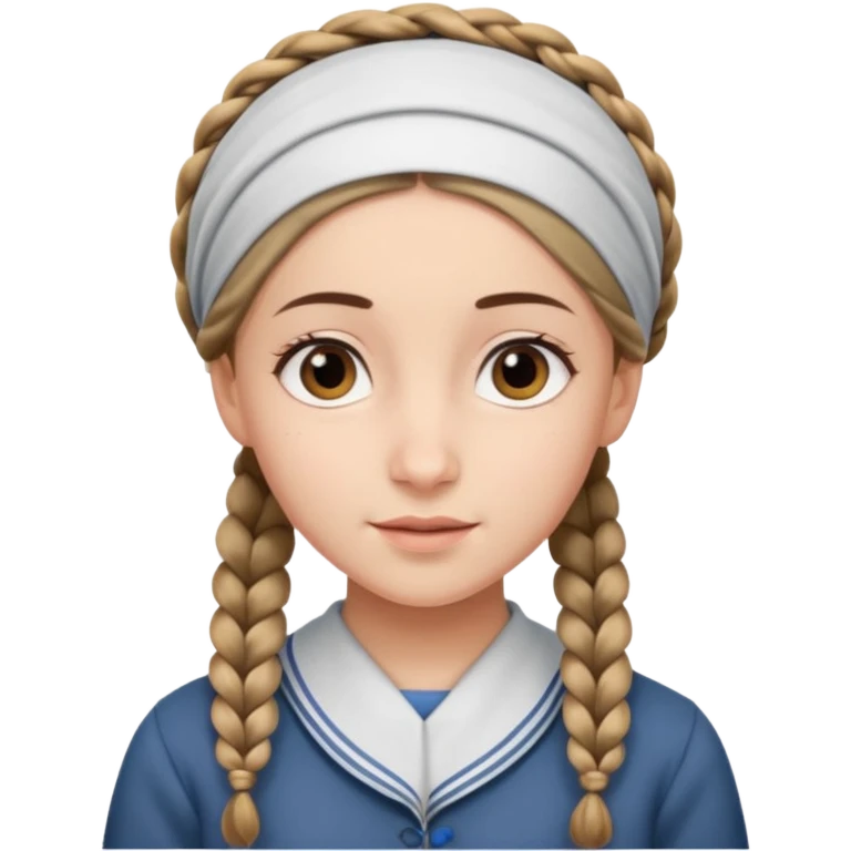 young modest jewish girl braid emoji