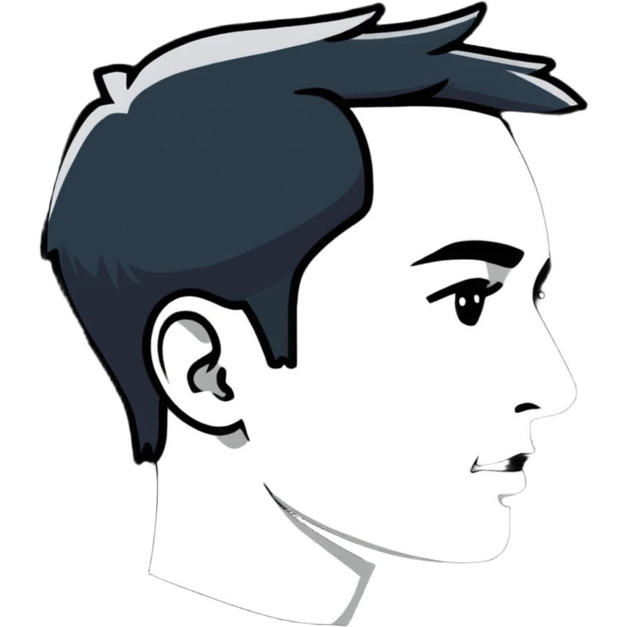 profile view of face from side emoji