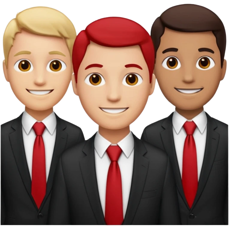 people with only red tie no suit emoji